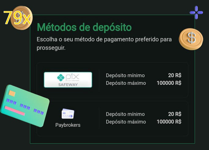 O cassino 79xbet oferece uma grande variedade de métodos de pagamento